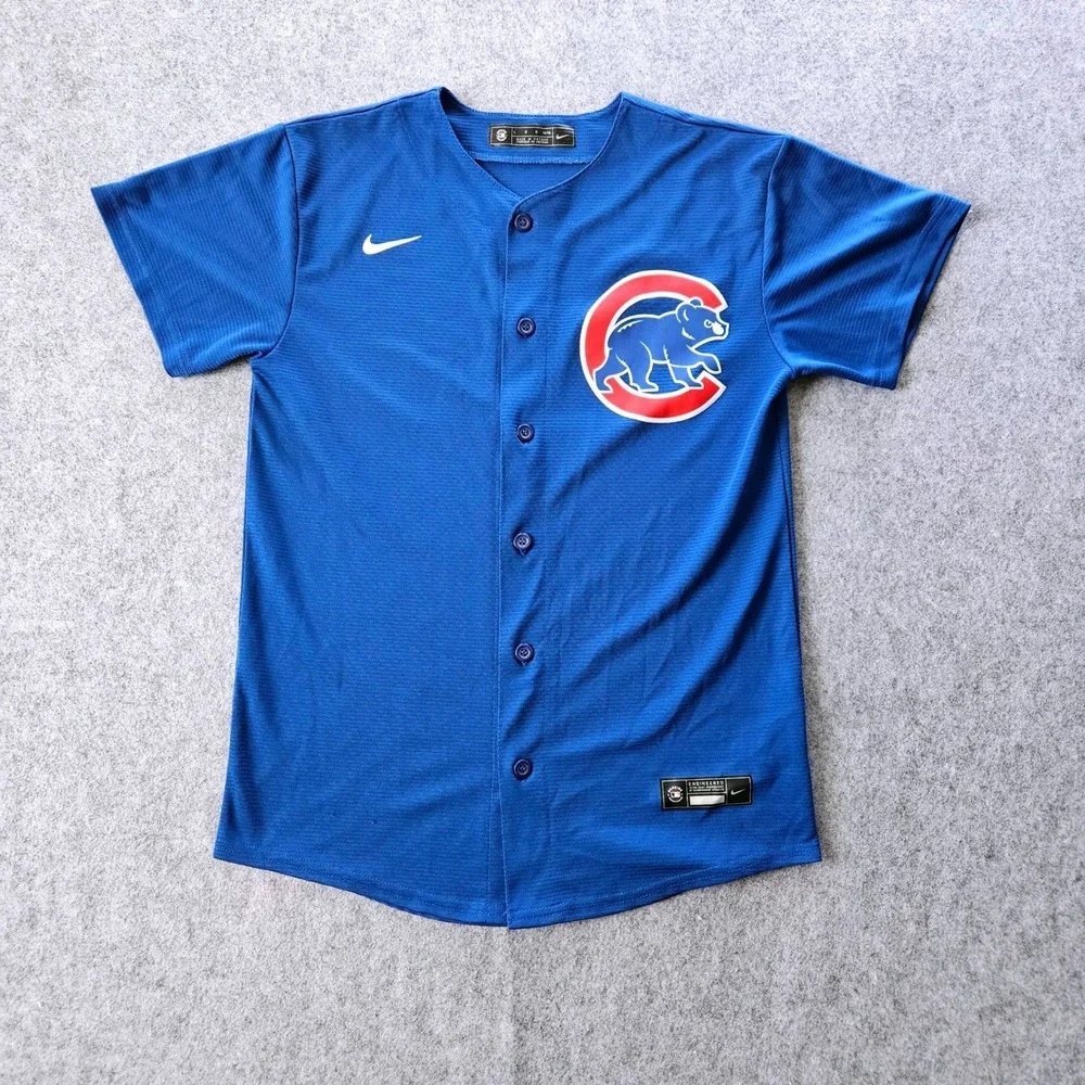 Nike Chicago Cubs MLB Kids Large Royal Alternate Limited Jersey SS Size 14/6 - Picture 2 of 7